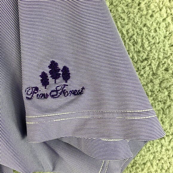 Footjoy Shirt Men XL Purple Golf Polo‎ Stretch Preppy Pine Forest Houston Texas - Picture 3 of 12